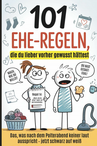 101 Ehe-Regeln, die du lieber vorher gewusst hättest: Das lustige Hochzeitsgeschenk für Paare – mit den ehrlichsten Ehe-Regeln und Warnhinweisen noch vor dem Polterabend