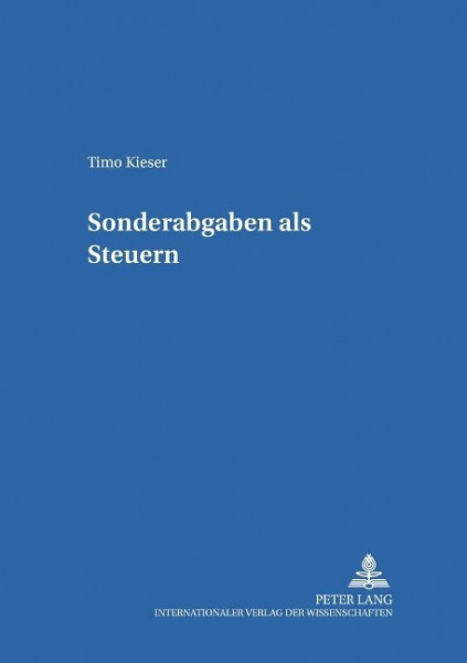 Sonderabgaben als Steuern