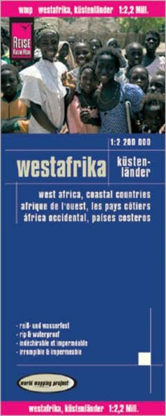 Reise Know-How Landkarte Westafrika, Küstenländer (1:2.200.000) : Senegal bis Nigeria: world mapping project: World Mapping Project. Küstenländer. ... Gradnetz u. Ortsindex. Reiß- u. wasserfest