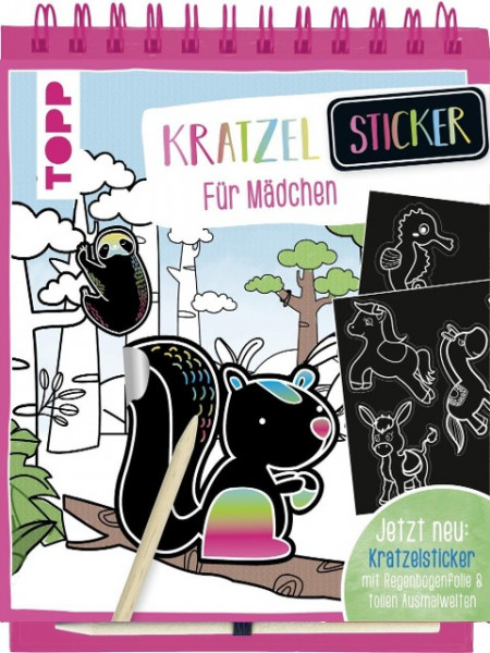 Kratzel-Stickerbuch für Mädchen