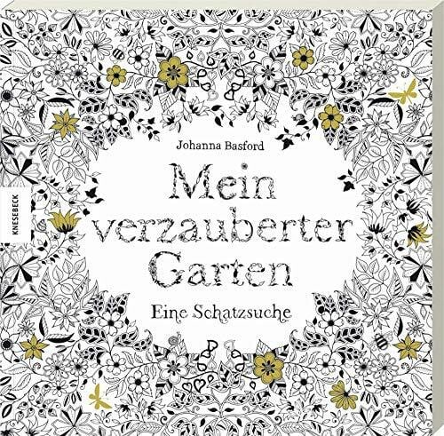 Mein verzauberter Garten: Eine Schatzsuche. Ausmalbuch für Erwachsene zum Entspannen und Stress abbauen.