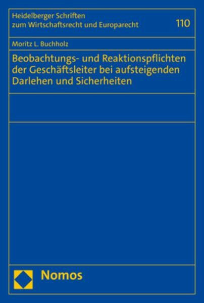 Beobachtungs- und Reaktionspflichten der Geschäftsleiter bei aufsteigenden Darlehen und Sicherheiten (Heidelberger Schriften zum Wirtschaftsrecht und Europarecht)