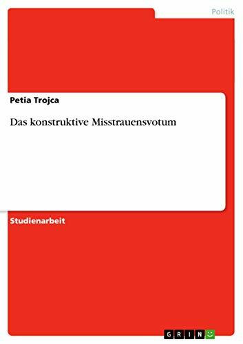 Das konstruktive Misstrauensvotum