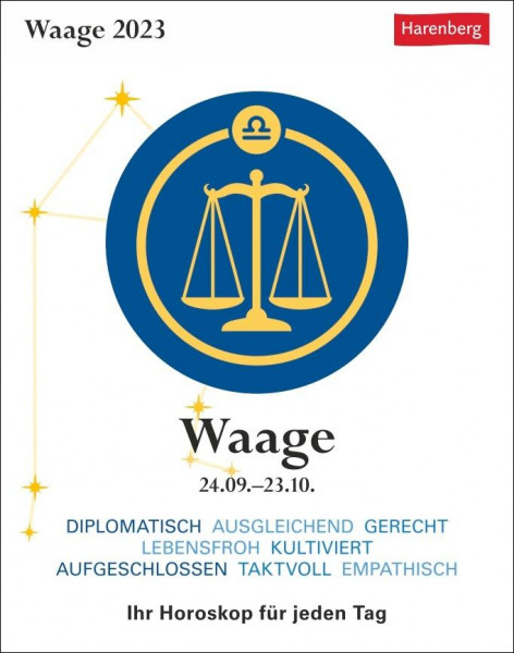 Waage Sternzeichenkalender 2023