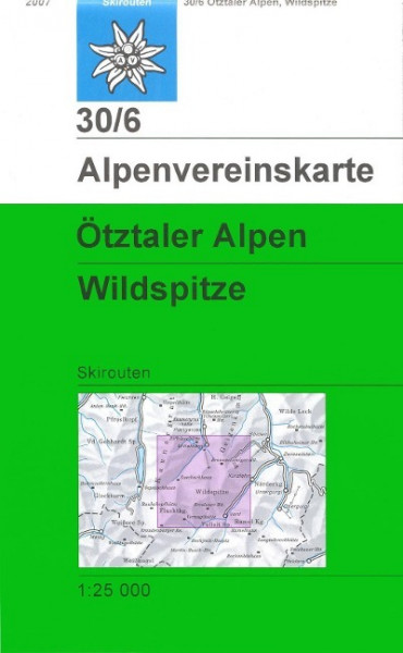 DAV Alpenvereinskarte 30/6 Ötztaler Alpen Wildspitze 1 : 25 000 Skirouten