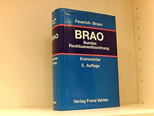 Bundesrechtsanwaltsordnung (BRAO), Kommentar