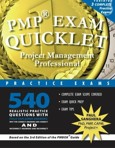 Pmp Exam Quicklet: Project Management Professional Practice Exams