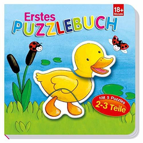 Erstes Puzzlebuch Ente: 5 Puzzles mit je 2-3 Teilen