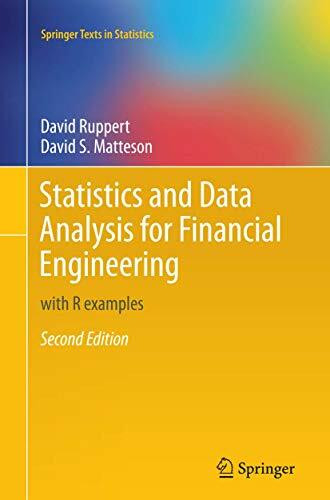 Statistics and Data Analysis for Financial Engineering: with R examples (Springer Texts in Statistics)