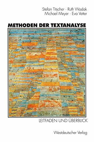 Methoden der Textanalyse: Leitfaden und Überblick (German Edition)