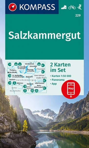 KOMPASS Wanderkarte 229 Salzkammergut