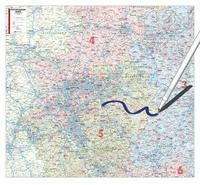 BACHER Postleitzahlenkarte Nordrhein-Westfalen 1 : 280 000 Papierkarte gerollt