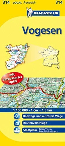 Michelin Vogesen: Straßen- und Tourismuskarte