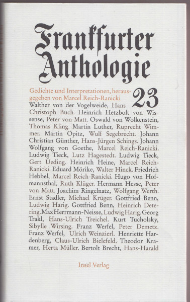 Frankfurter Anthologie. Gedichte und Interpretationen