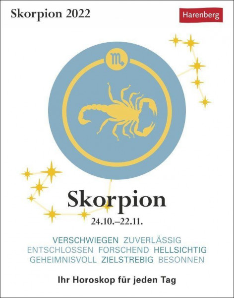 Sternzeichenalender Skorpion 2022