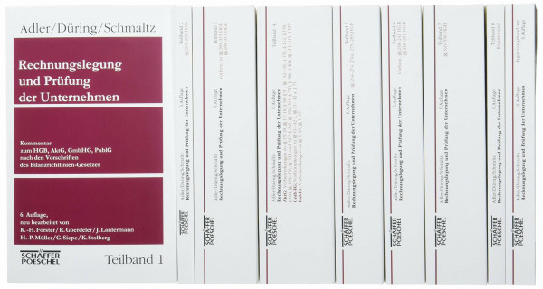 Rechnungslegung und Prüfung der Unternehmen. 8 Bde. und erg. Bd. Kommentar zum HGB, AktG, GmbHG, PublG nach den Vorschriften des Bilanzrichtlinien-Gesetzes.