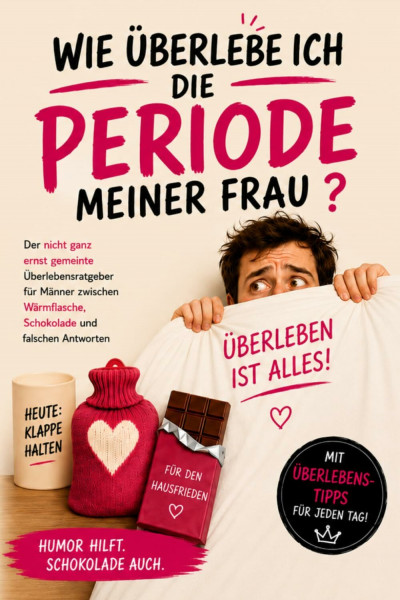 Wie überlebe ich die Periode meiner Frau?: Der nicht ganz ernst gemeinte Überlebensratgeber für Männer zwischen Wärmflasche, Schokolade und falschen Antworten