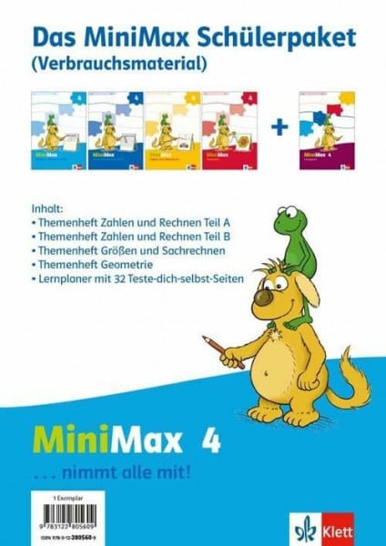 MiniMax 4: Paket für Lernende (4 Themenhefte + Lernplaner) - Verbrauchsmaterial Klasse 4 (MiniMax. Ausgabe ab 2013)