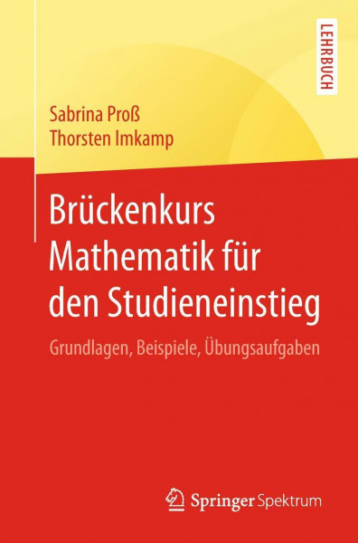 Brückenkurs Mathematik für den Studieneinstieg: Grundlagen, Beispiele, Übungsaufgaben