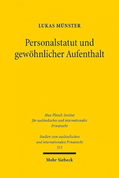 Personalstatut und gewöhnlicher Aufenthalt