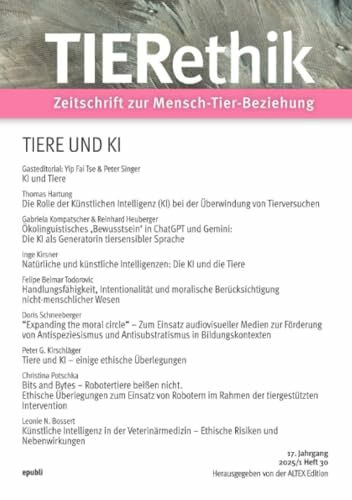 TIERethik (17. Jahrgang 2025/1): Zeitschrift zur Mensch-Tier-Beziehung