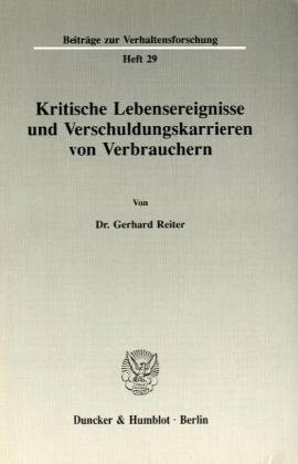 Kritische Lebensereignisse und Verschuldungskarrieren von Verbrauchern