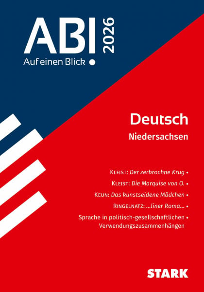 STARK Deutsch - Abi - Auf einen Blick! 2026 Niedersachsen (Skripte / Abi - Auf einen Blick!)