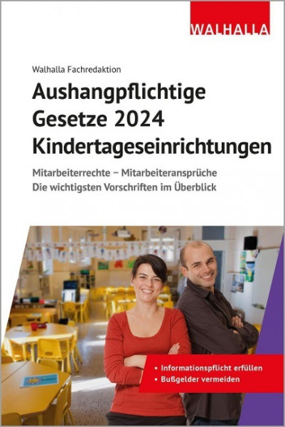 Aushangpflichtige Gesetze 2024 Kindertageseinrichtungen