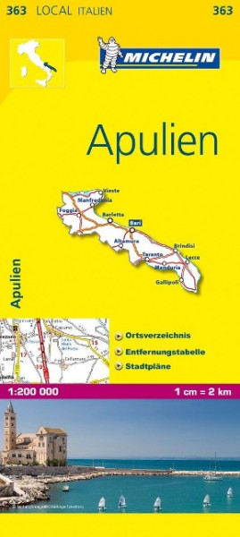 Michelin Lokalkarte Apulien 1 : 200 000