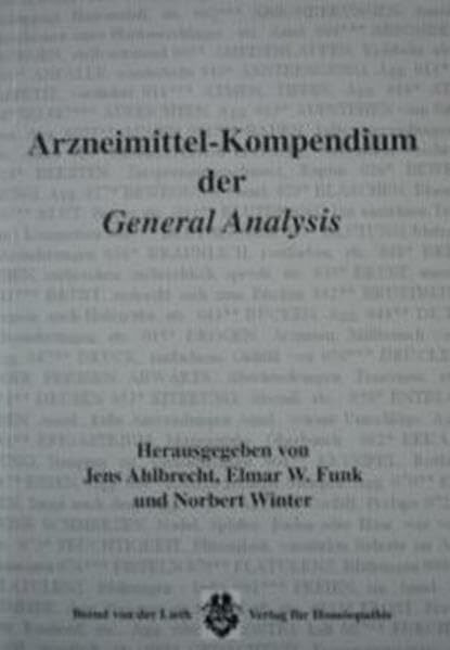 Arzneimittelkompendium der General Analysis