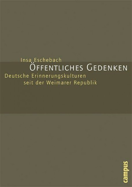 Öffentliches Gedenken: Deutsche Erinnerungskulturen seit der Weimarer Republik