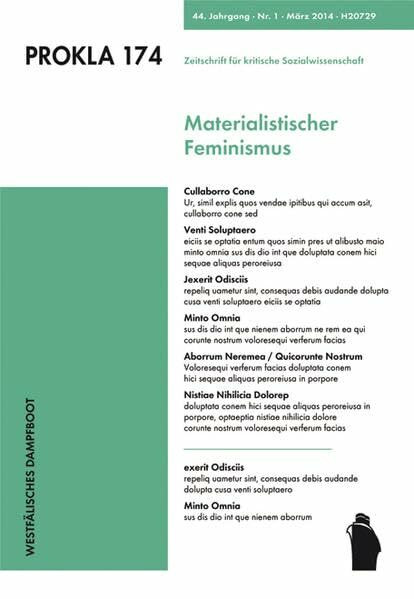 174: Materialistischer Feminismus (PROKLA / Zeitschrift für kritische Sozialwissenschaft)