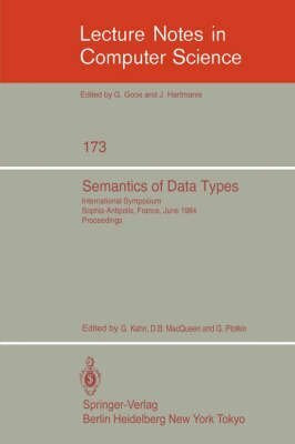 Semantics of Data Types (Lecture Notes in Computer Science)