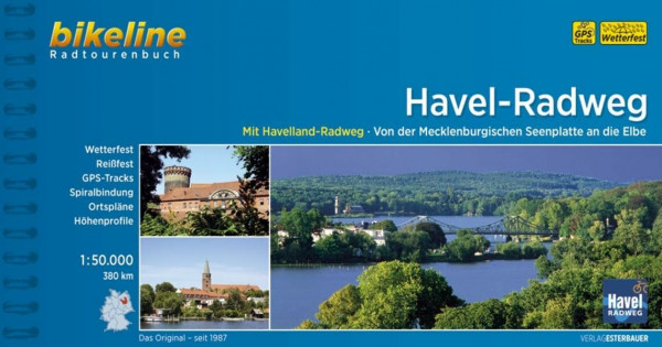 Bikeline Havel-Radweg: Mit Havelland-Radweg. Von der Mecklenburgischen Seenplatte an die Elbe, 374 km, 1 : 50.000, wetterfest/reißfest, GPS-Tracks Download