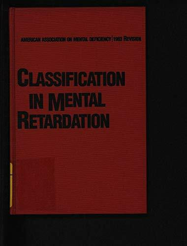Classification in Mental Retardation