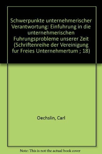Schwerpunkte unternehmerischer Verantwortung
