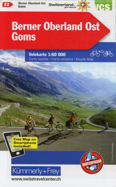 Radwanderkarte Berner Oberland Ost - Goms mit Ortsindex (22)