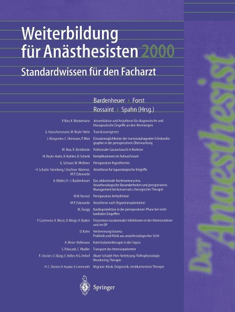 Weiterbildung für Anästhesisten 2000