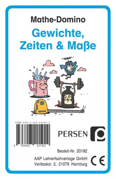 Mathe-Domino: Gewichte, Zeiten & Maße