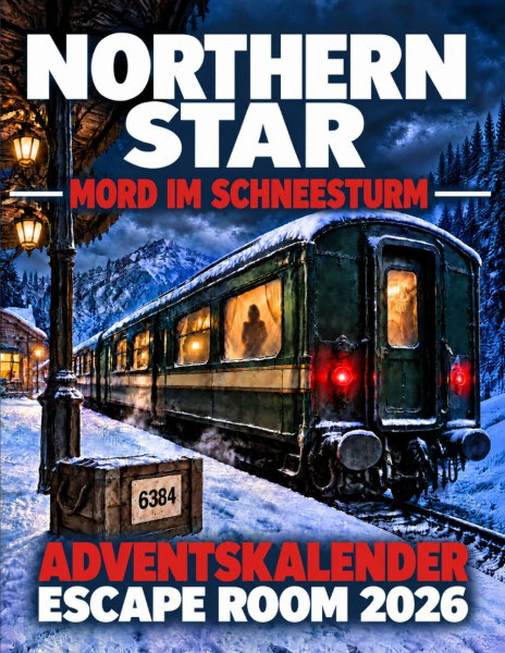 Adventskalender 2026 Escape Room: 24 Rätsel, Spuren und alte Akten, um den Täter bis Weihnachten zu entlarven. Für Erwachsene, Paare und Familien