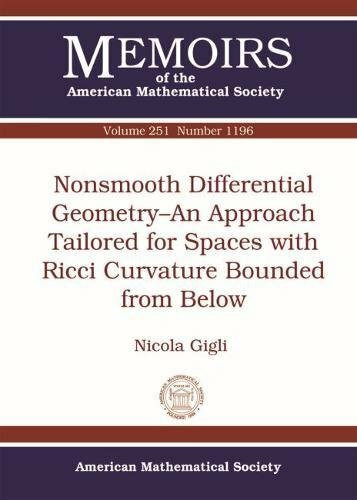 Nonsmooth Differential Geometry: An Approach Tailored for Spaces With Ricci Curvature Bounded from Below (Memoirs of the American Mathematical Society, Band 251)