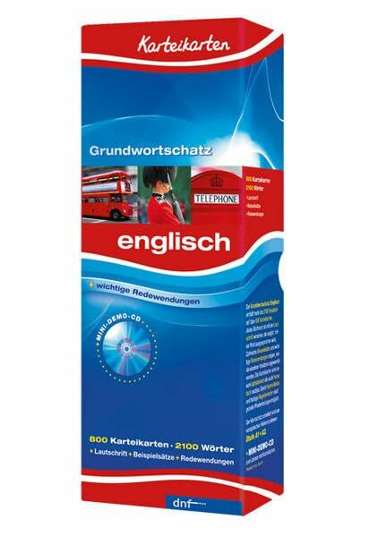 Karteikarten Grundwortschatz, Englisch Niveau A1+A2: 800 Karteikarten. Über 2100 Stichwörter. Mit Lautschrift