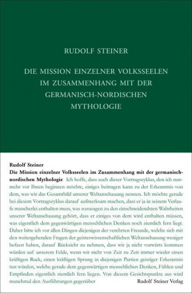 Die Mission einzelner Volksseelen im Zusammenhange mit der germanisch-nordischen Mythologie