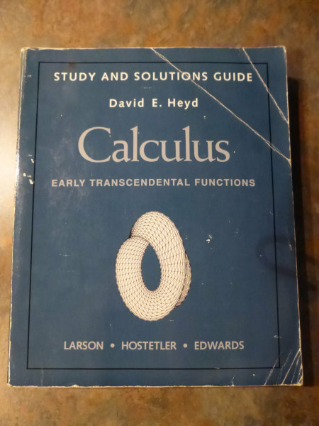 Study and Solutions Guide for Claculus: Early Transcendental Functions