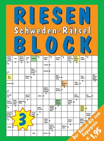 Riesen Schweden-Rätsel Block Nr. 3