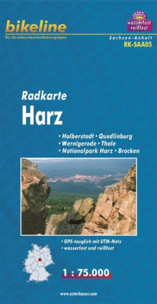 Bikeline Radkarte Deutschland Harz 1 : 75 000