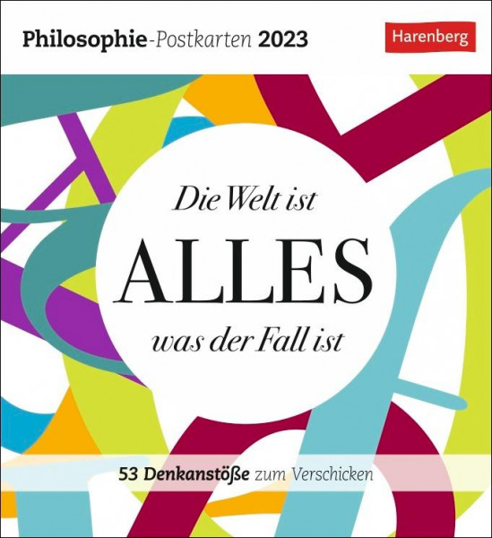 Die Welt ist alles, was der Fall ist Postkartenkalender 2023