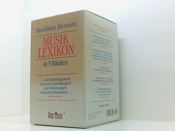 Brockhaus Riemann Musiklexikon: In vier Bänden und einem Ergänzungsband