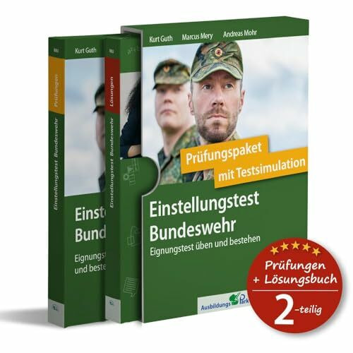 Einstellungstest Bundeswehr: Prüfungspaket mit Testsimulation: Über 1.200 Aufgaben mit Lösungsbuch: Sprache, Mathe, Wissen, Technik, Logik, Konzentration und mehr | Eignungstest üben und bestehen