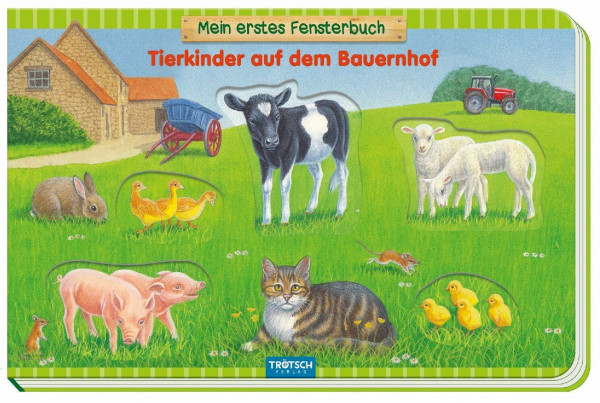 Trötsch mein erstes Fensterbuch Tierkinder auf dem Bauernhof: Beschäftigungsbuch Spielbuch Entdeckerbuch: 22 x 14cm, 10 Seiten